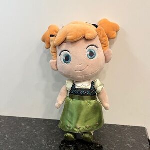 Disney Store Baby Toddler Anna Frozen Plush Stuffed Doll 12” Soft Toy-doll